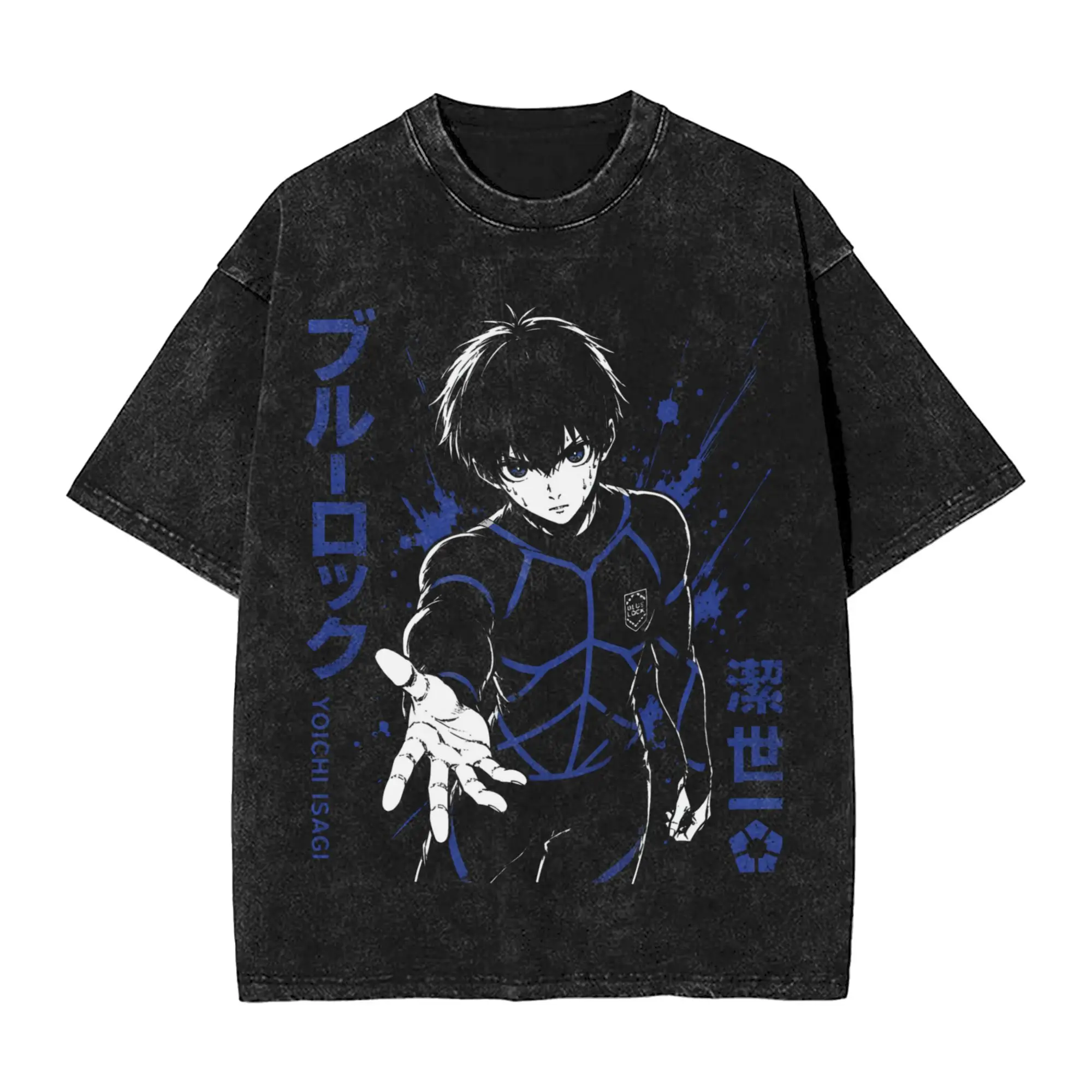 Nagi Seishiro T Shirts Men 100% Cotton Novelty T-Shirt O Neck Blues Locks Character Tees Short Sleeve Tops Graphic Printed