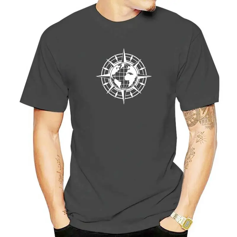 Map Of World Compass Travel Globe Earth Funny T Shirt Casual Cotton Summer Short Sleeve T-shirt Mans Tshirt Men tops tee