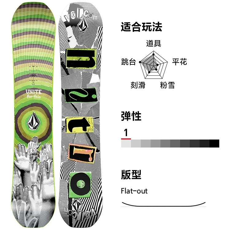 Snowboard customizable all-around board for beginners