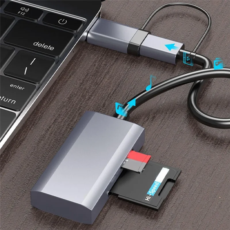 ¡Nuevo! ! Lector de tarjetas de memoria 4 en 1 USB 3,0 USB-C SD TF U disco OTG adaptador para Pro/Air 2023, Ipad Pro, Imac, superficie libro 3