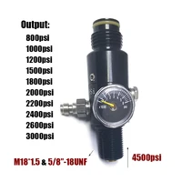 Válvula reguladora de tanque de botella de cilindro de Co2 de aire comprimido HPA, entrada de 4500psi, salida de 800psi a 3000psi