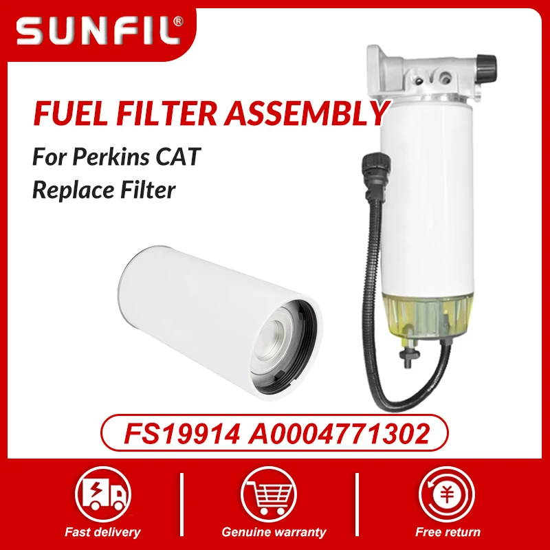 

Fuel Filter Assembly FS19914 A0004771302 H7160WK30 WK1080/6x For Perkins CAT Replace Filter 4600311 1335673 1780730