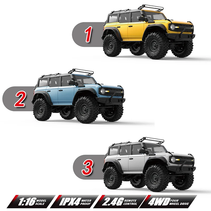 2025 HB-R1601-R1609 1:16 Ford horse Defender Rc Modello di telecomando Simulazione Auto 4WD Fuoristrada arrampicata auto Giocattolo per ragazzi