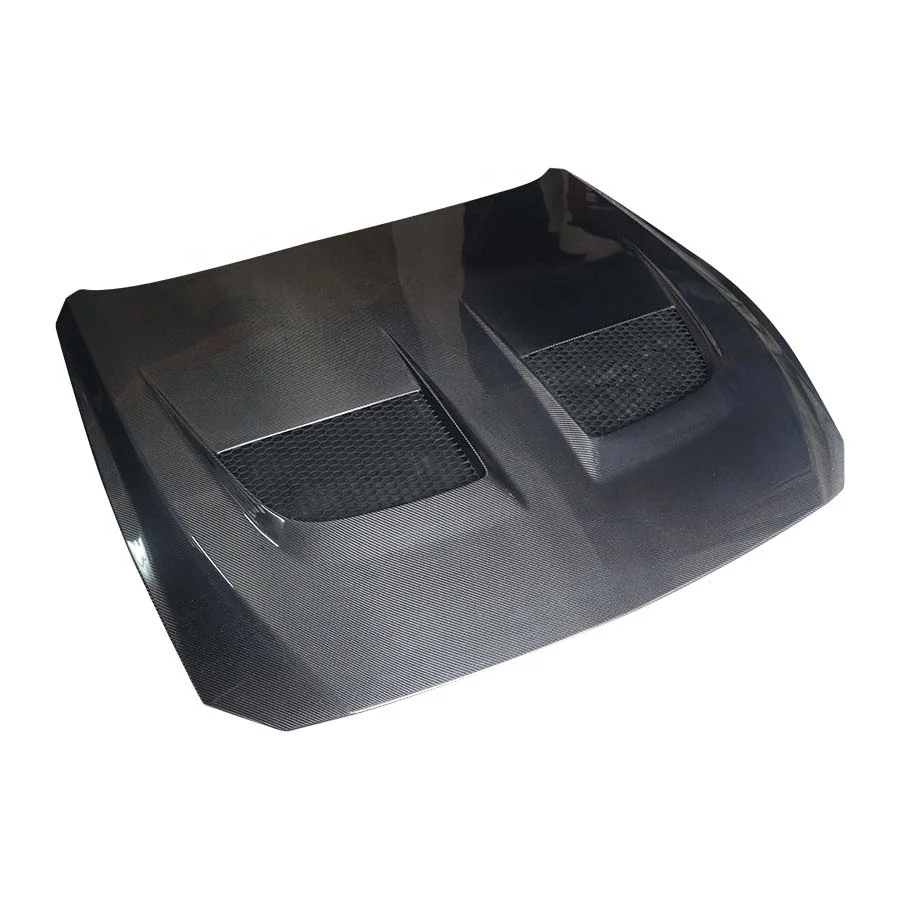 GTD نمط ألياف الكربون بونيه لفورد موستانج دارك هورس S650 مجموعات هيكل غطاء محرك السيارة الجديدة مع البراغي المضمنة #2