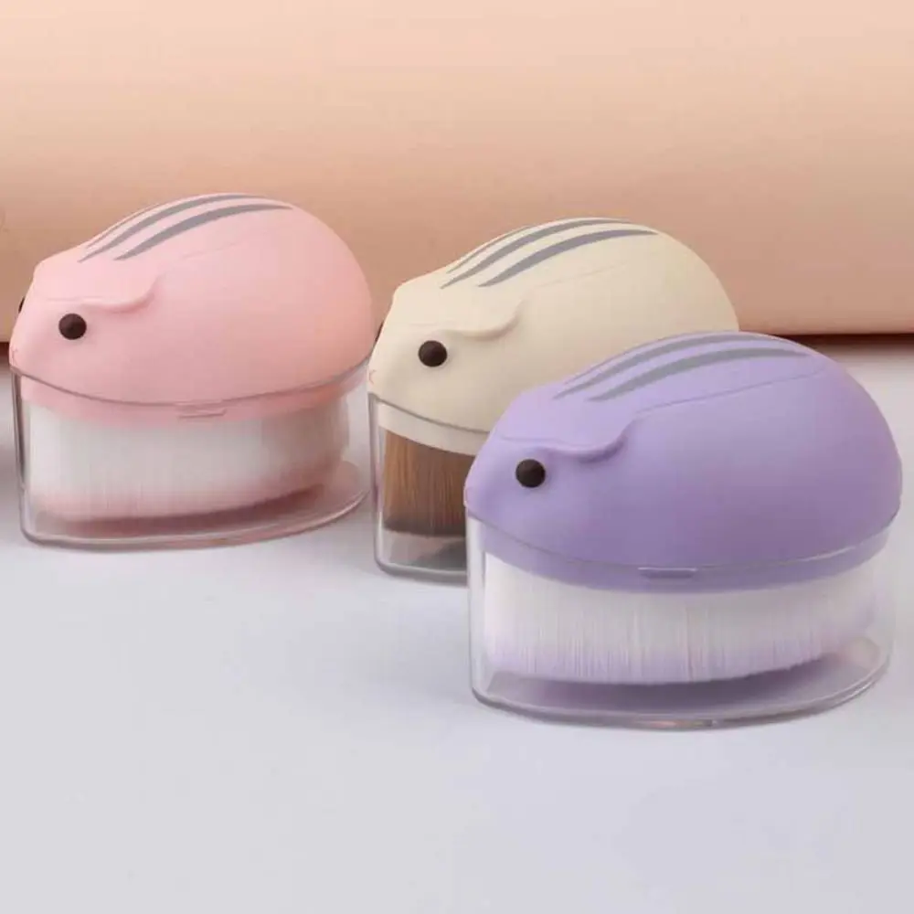 Mini peluche criceto pennello per trucco strumento per trucco cosmetici pennello per fondotinta contorno bellezza cipria fard pennello da viaggio