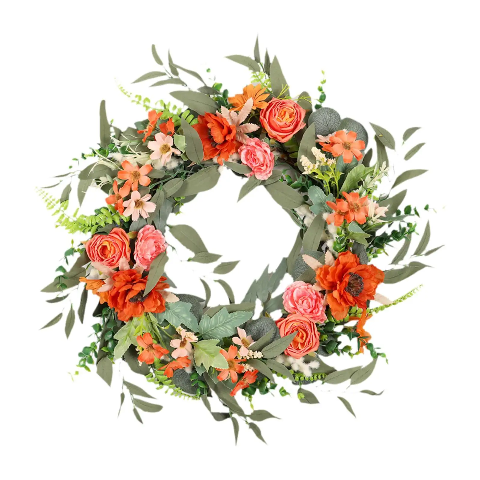 Simulation Peony Wreath Artificial Home Decoration Summer Creative Garland for Restaurant Thanksgiving Party Festivals Halloween