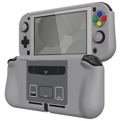 PlayVital ZealProtect Ergonomic Protective Case for Nintendo Switch Lite W/Screen Protector - SFC SNES Classic EU Style