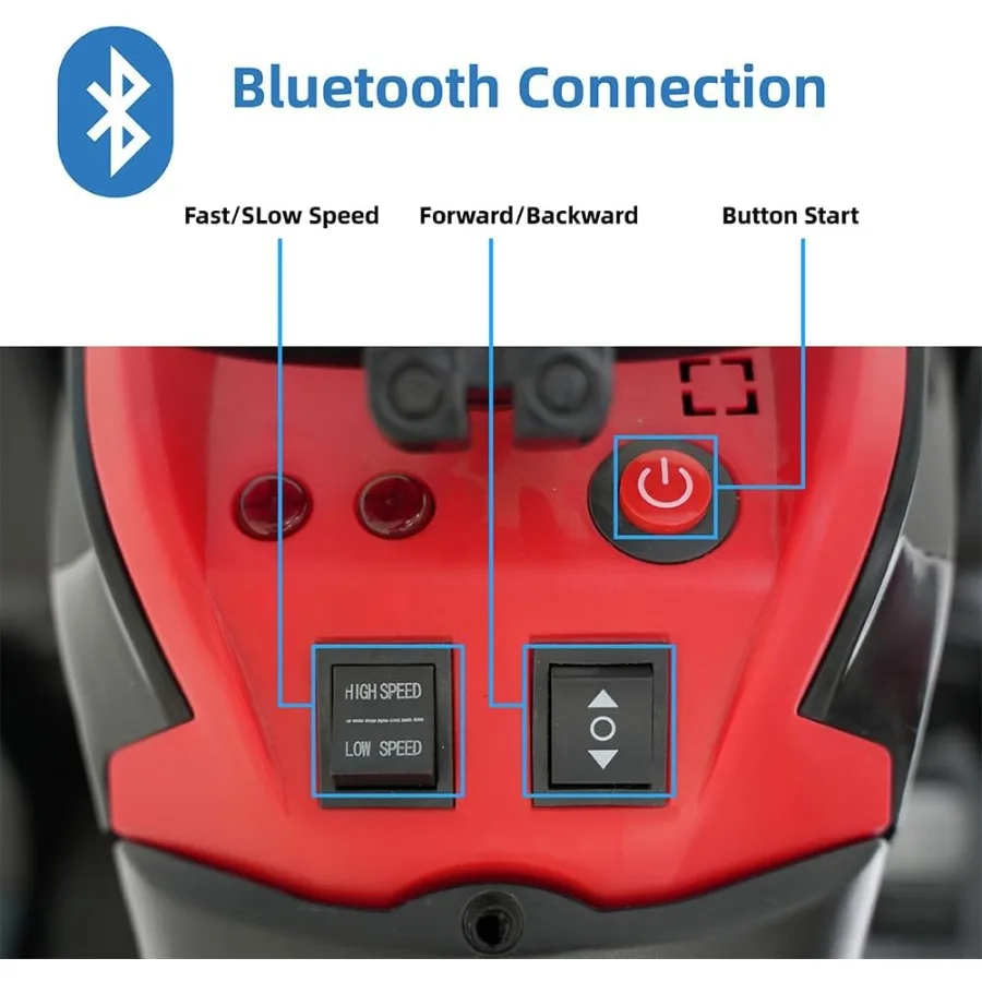 24V 電動乗用ATV 四輪車 3～5歳向け 音楽プレーヤー付き レッド