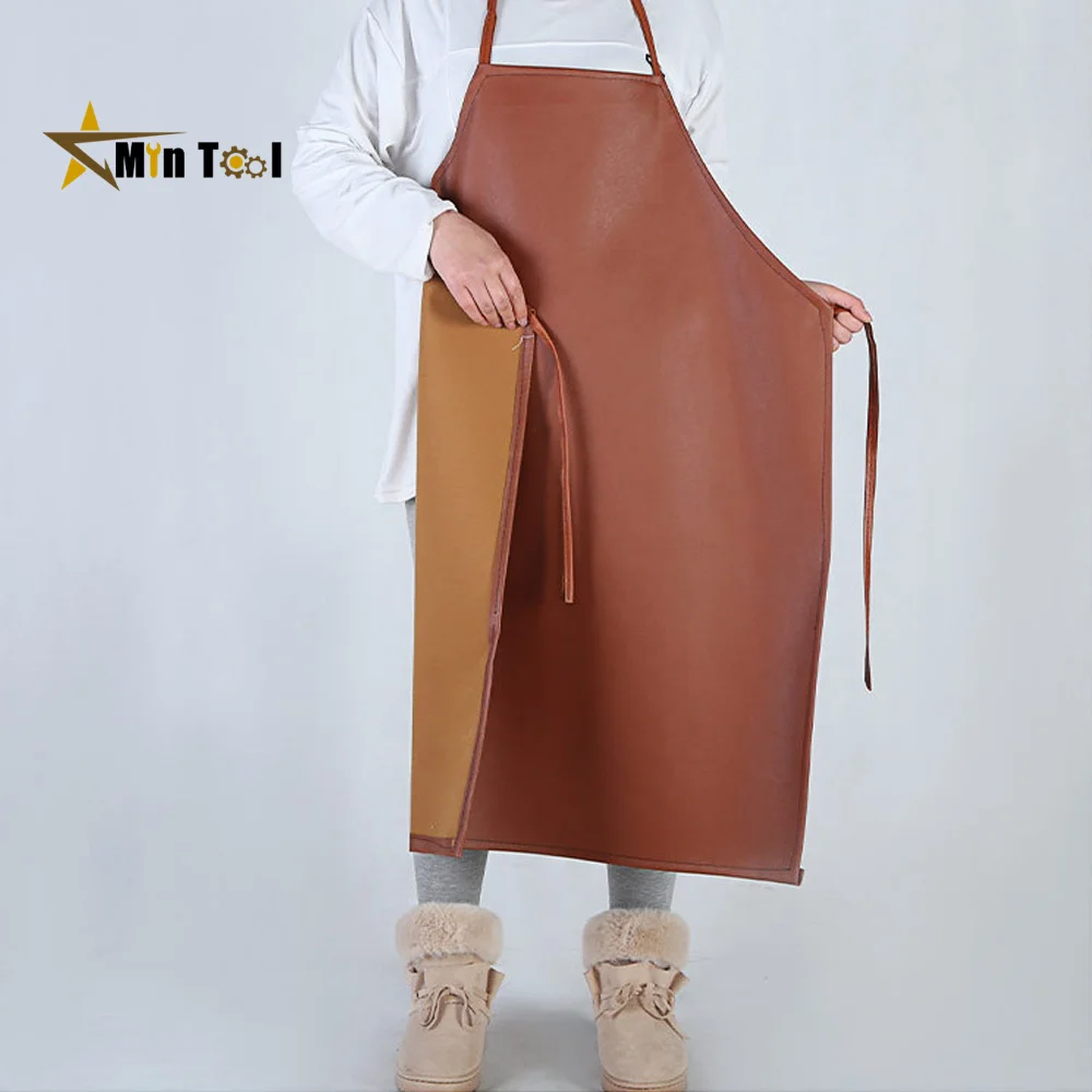 PVC Leather Welding Apron Waterproof Welder Thermal Insulation Protection Wear Welding Anti Scalding Aprons for Welder Accessory