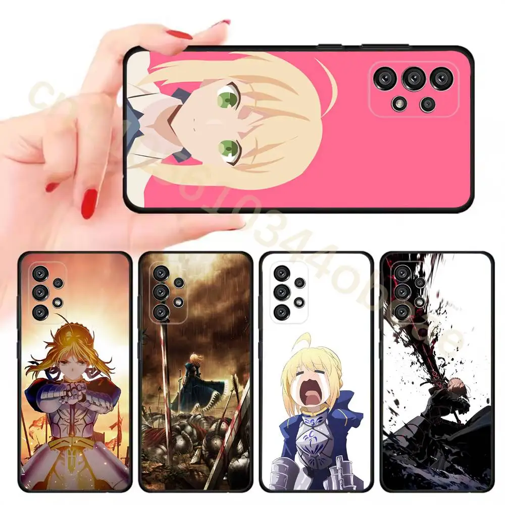 Fate A-Artoria Saber Excalibur Phone Case for Samsung Galaxy A20,21s,22,31,32,52,71,80,A91,5G Colorful Cover Smartphone Pretty