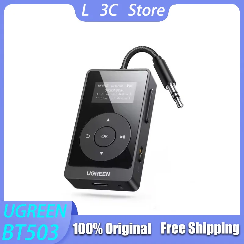 

UGREEN 2-in-1 Adapter Bluetooth 5.3 Receiver Transmitter for All Headphones Wireless Audio Aux Bluetooth Adapter for TV Custom