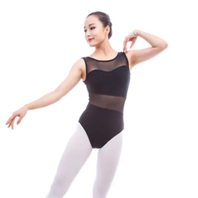 Sexy Open Back Sleeveless Ballet Leotards Adult Girls Cotton Spandex Gymnastics Leotard Ballerina Bodysuit justaucorps fille