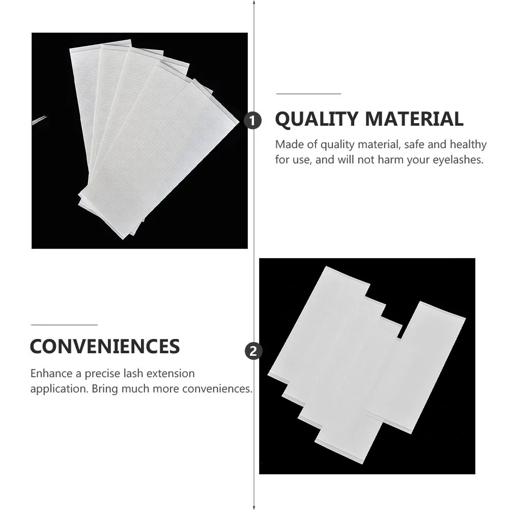10 Arkuszy Podkładek do Precyzyjnego Aplikowania Sztucznych Rzęs, Stojak na Klej do Rzęs, Baza do Klejenia, Akcesoria do Przedłużania Rzęs