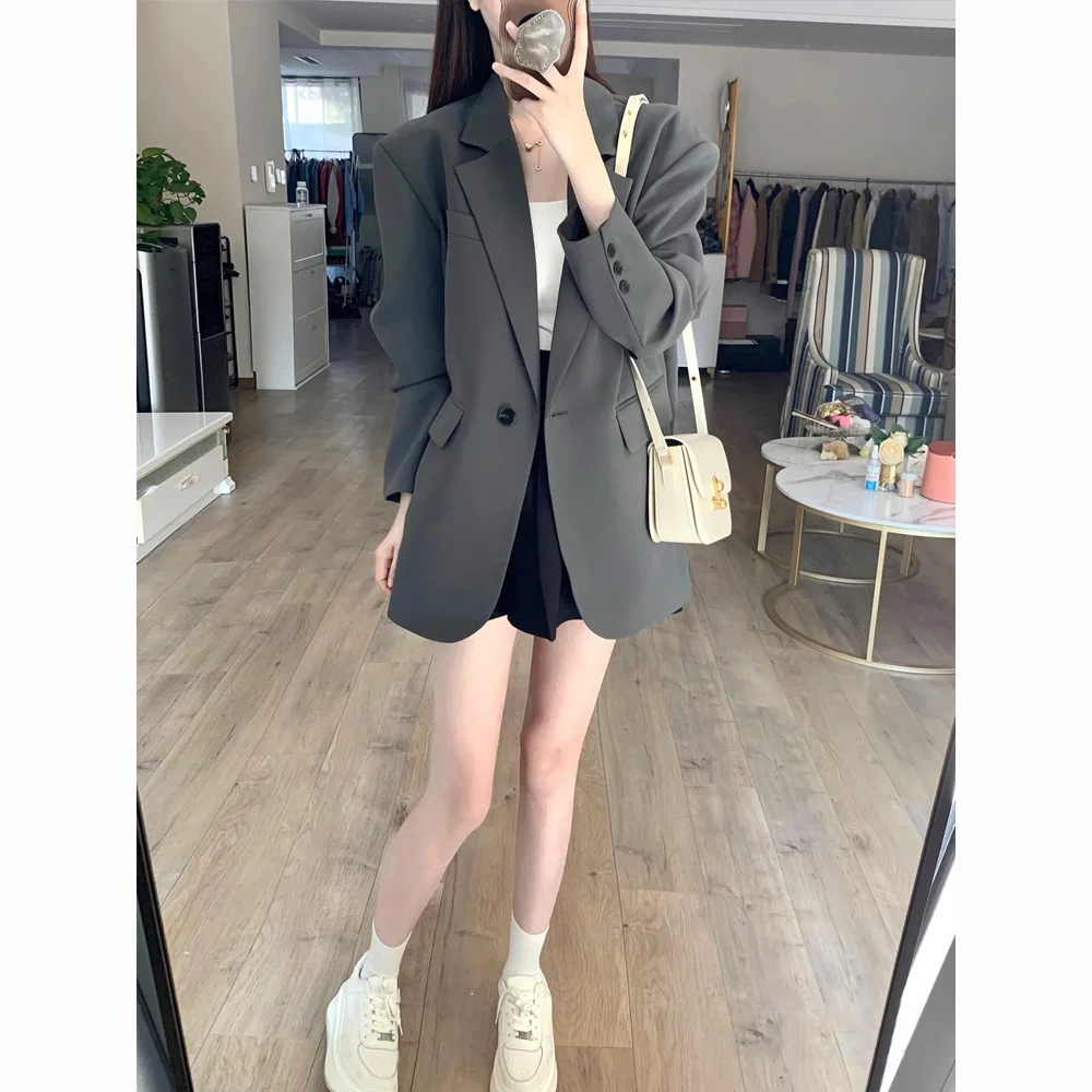

Elegant And Youthful Woman Blazer Ladies' Thiened Pant Petite Placket Modern Garment Removable Woman'S Tying Look Fahison Fat