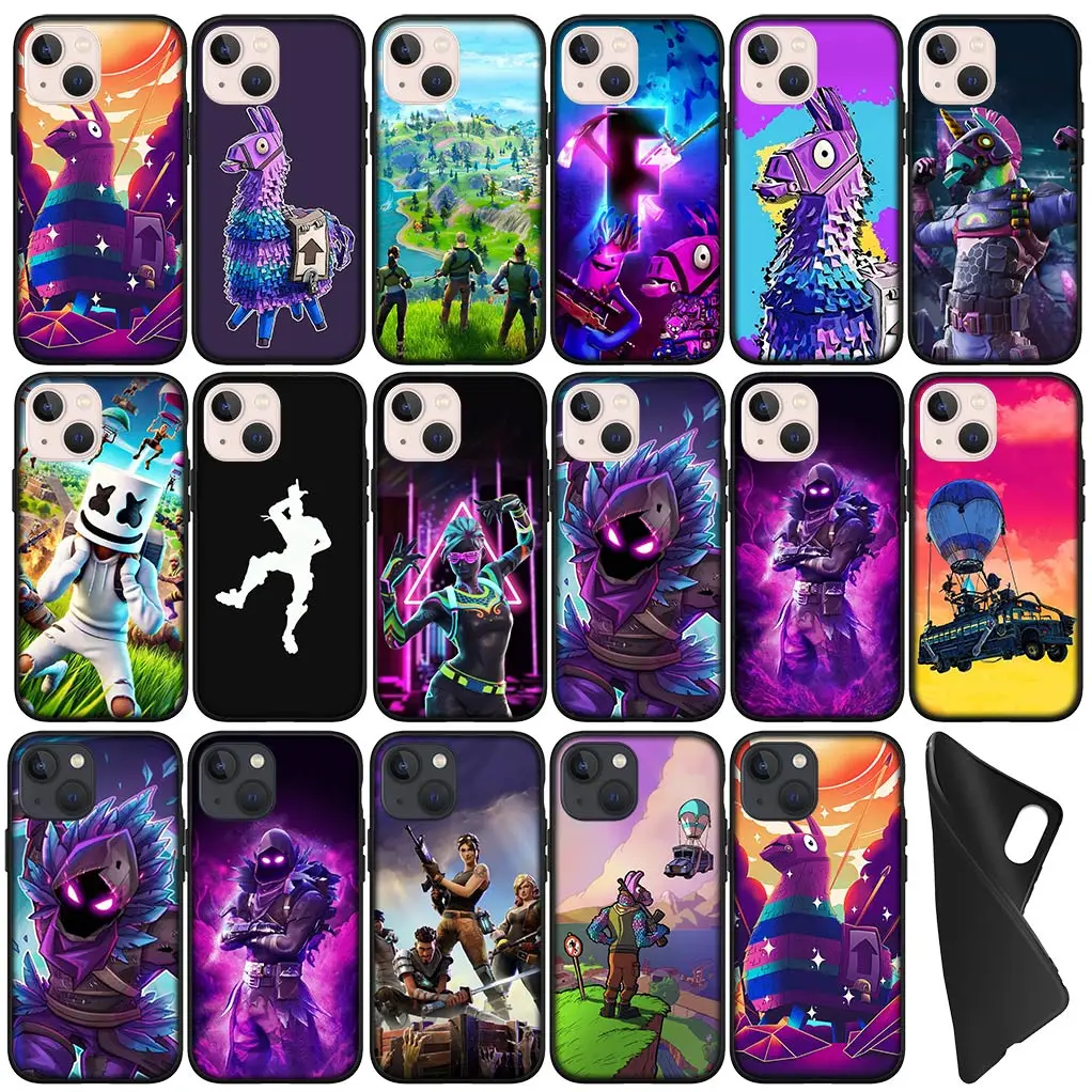 Wallpaper F-Fortnites-Lovely Coque Phone Cover for Apple iPhone 16 11 Pro XS Max X XR 6 7 8 6S Plus + SE 2022 8+ Soft Case