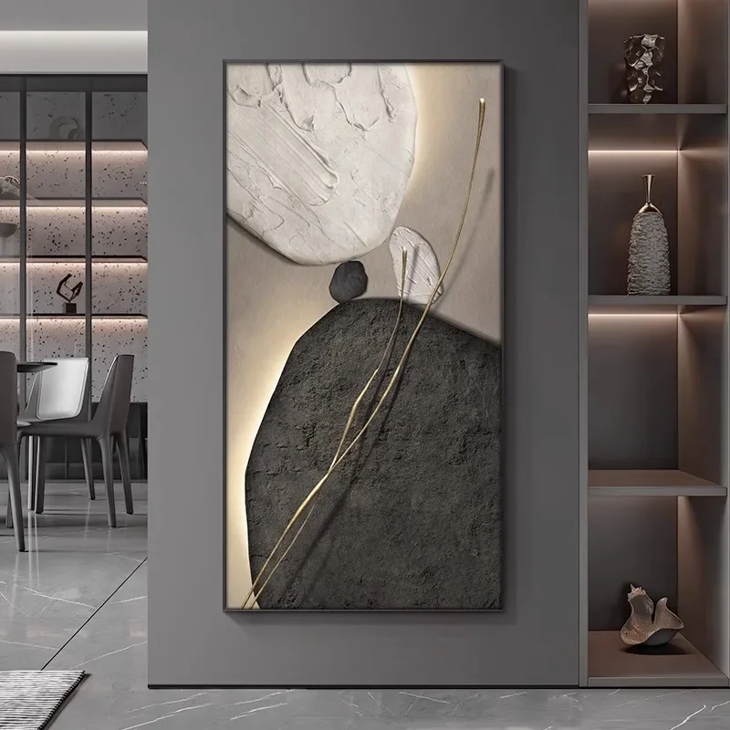 Entry entrance decorative painting high-end abstract mural modern light luxury high-end corridor aisle hanging painting