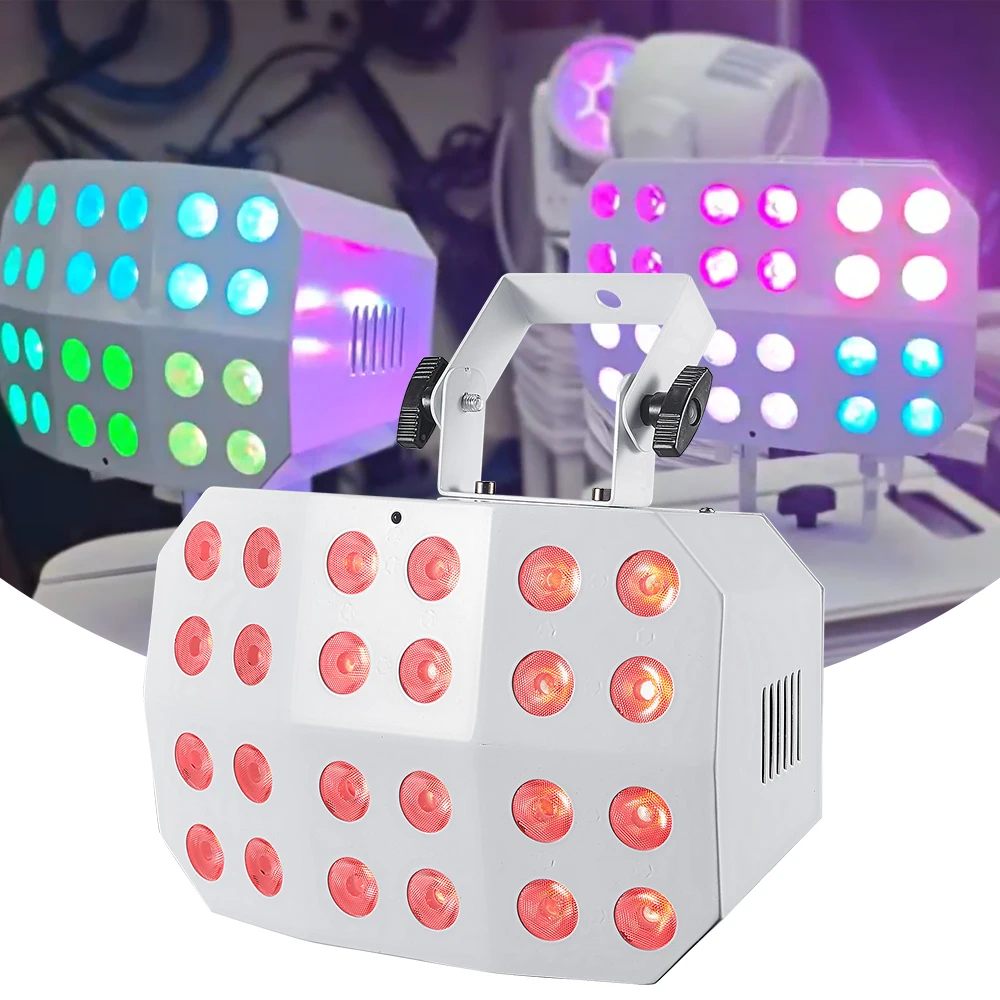 BothLighting 2pcs 24*12w RGBWA+UV LED Wash Light Battery Power Wireless DMX Spider Wash Light Wedding DJ Uplights
