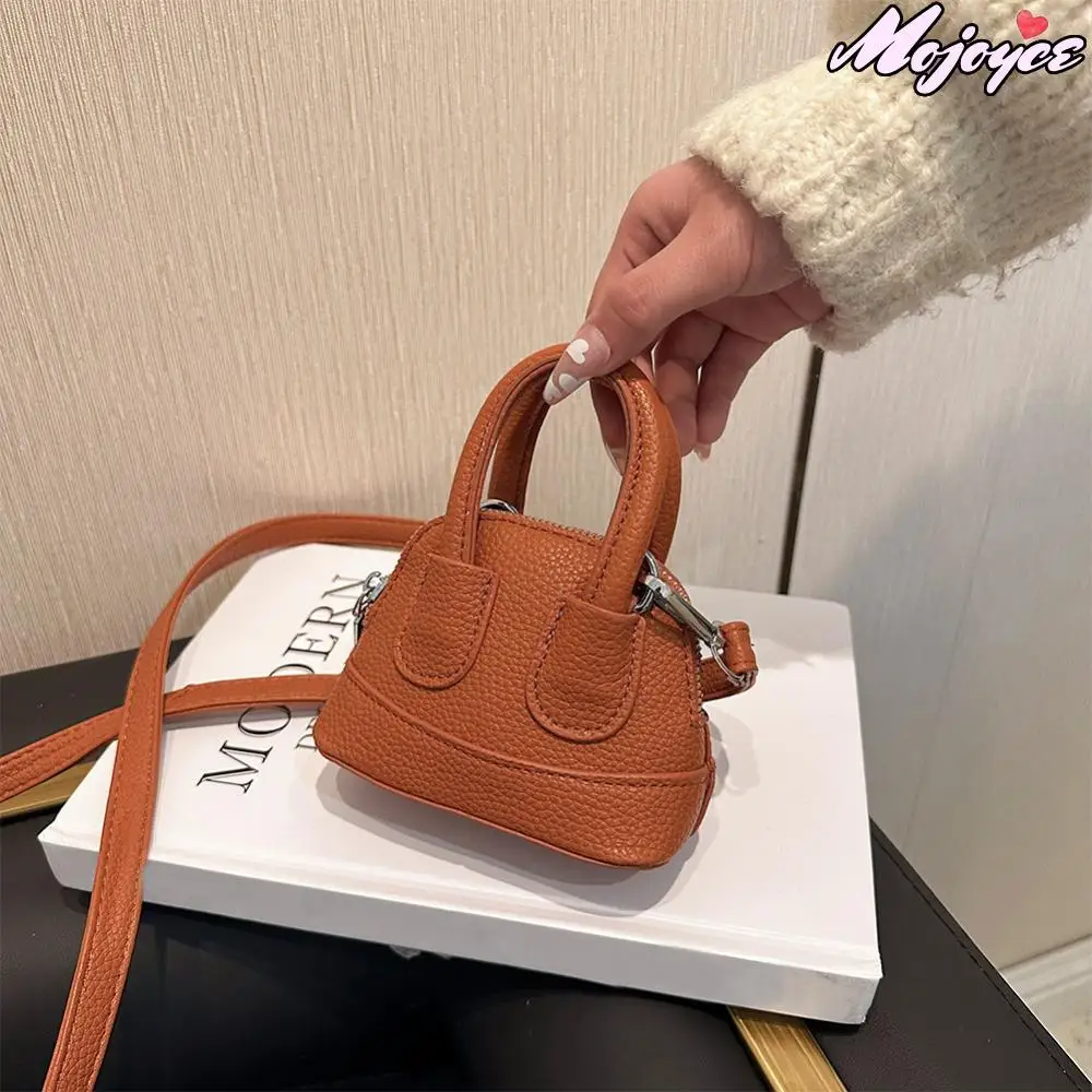 Mini Top Handle Bag Women's Shell Small Handbag PU Leather Clutch Purse Luxury Brand Ladies Shoulder Crossbody Bags Solid Wallet