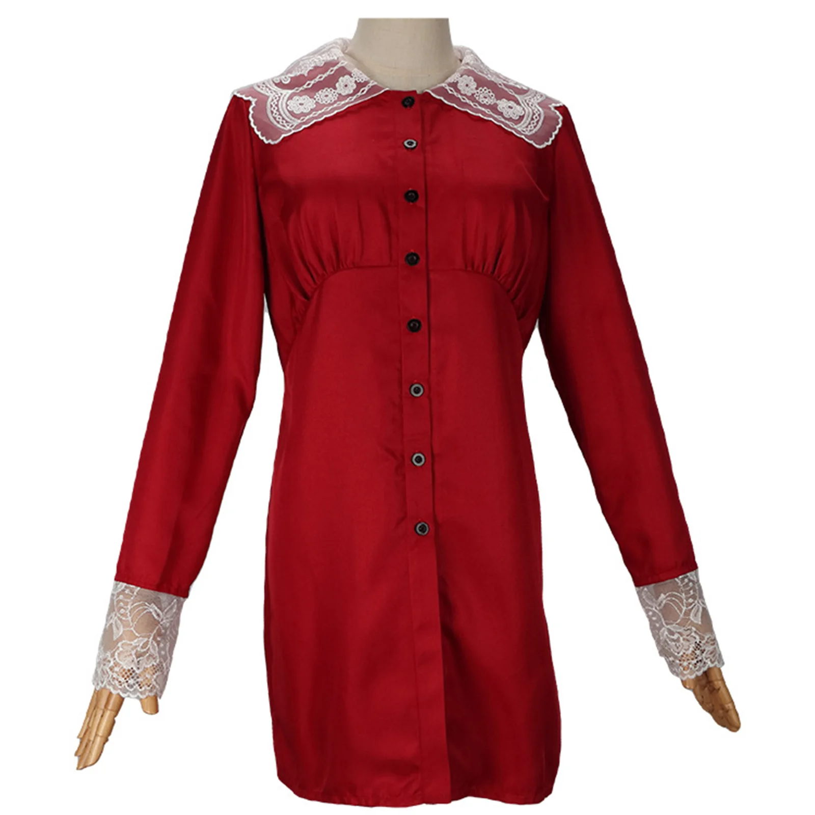 Tv Play Chilling Adventures of Sabrina Red Dress Cosplay Costume for Adult Woman Spring Summer Halloween Carnival Clothes