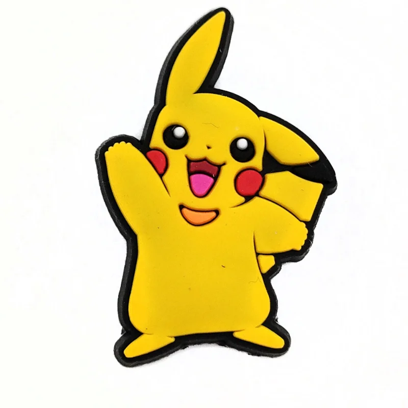 Dijes de Anime Pokémon Pikachu, hebilla de zapato, personaje de dibujos animados DIY, accesorios de decoración de zapatos, regalos de cumpleaños