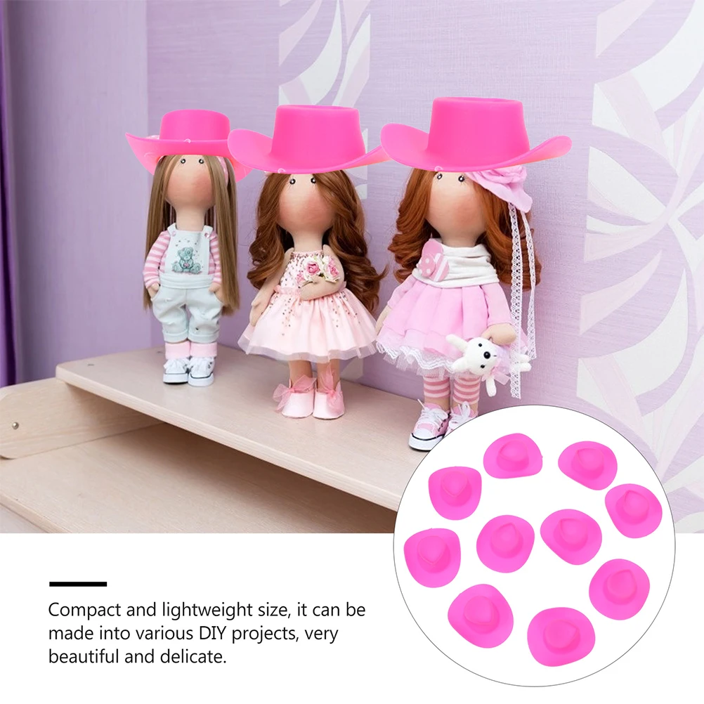 

40Pcs Mini Hats Plastic Miniature Western Hats For Pretend Play Accessories Craft Supplies Decoration Jewelry