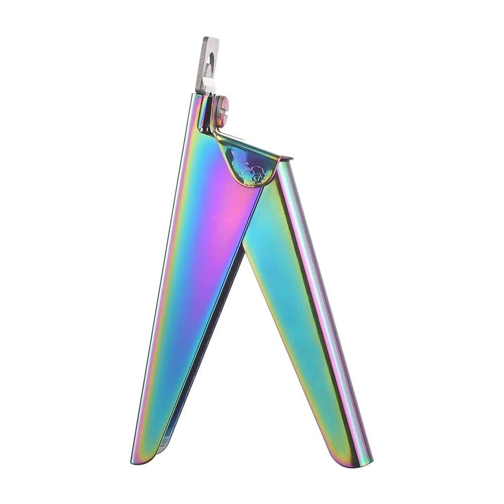 

1Pcs Professional Nail Art Clipper Special U-type False Tips Edge Nail Cutters Stainless-Steel Colorful Manicure Nail Tool