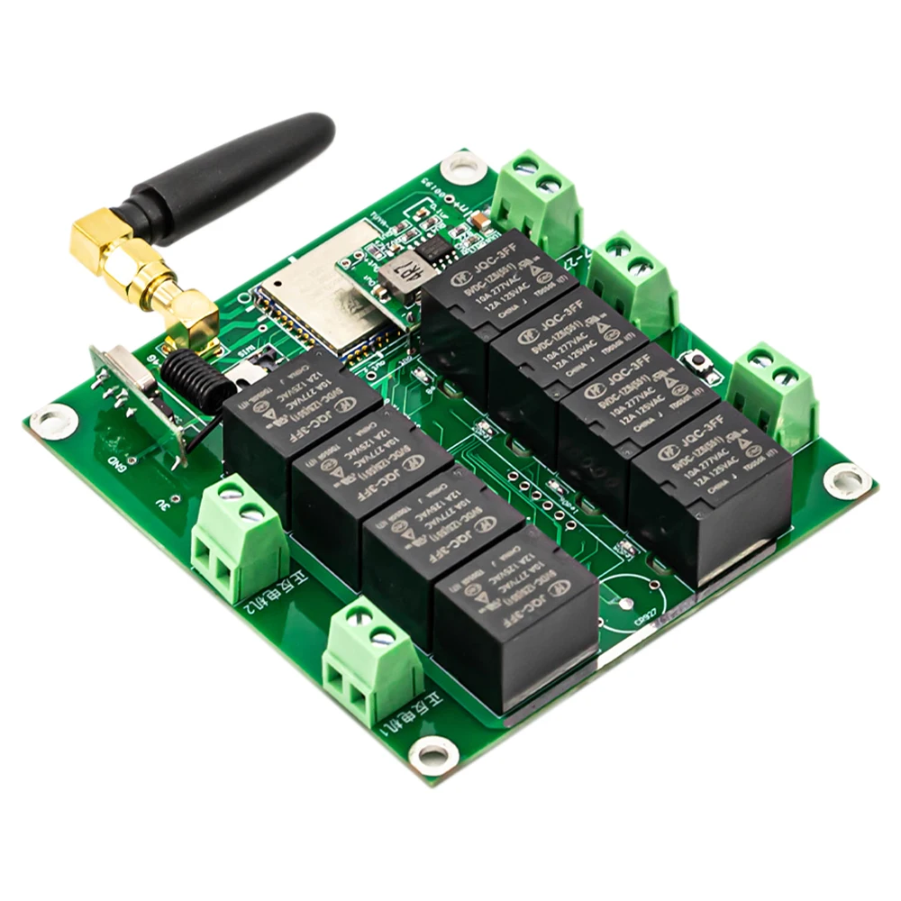 Tuya 4 Channel 4G Smart Motor Forward Reverse Controller Module Switch Jog Interlocking Timing Relay with RF 433MHZ