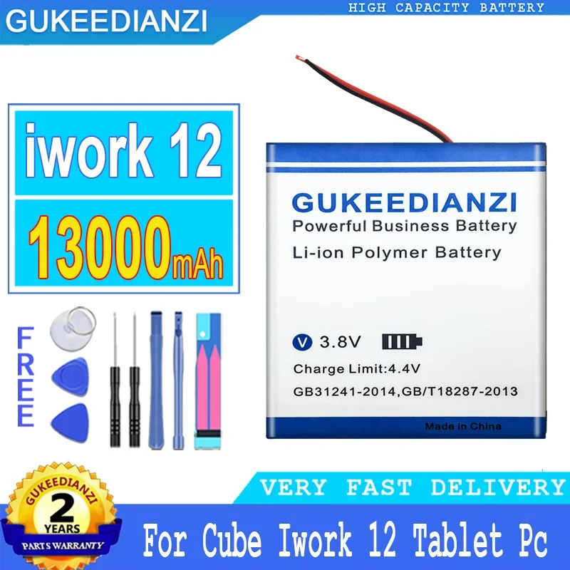 13000mAh GUKEEDIANZI Battery For Cube Iwork12 iwork 12 Big Power Bateria