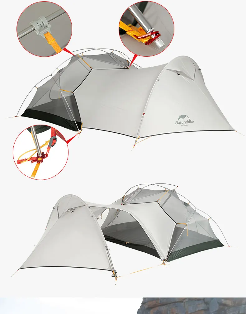 Naturehike Tenda Pop-up Ango 3 Persone Automatica - Impermeabile E Antivento, Con Tettoia Opzionale - Per Campeggio E Gite In Famiglia - 2