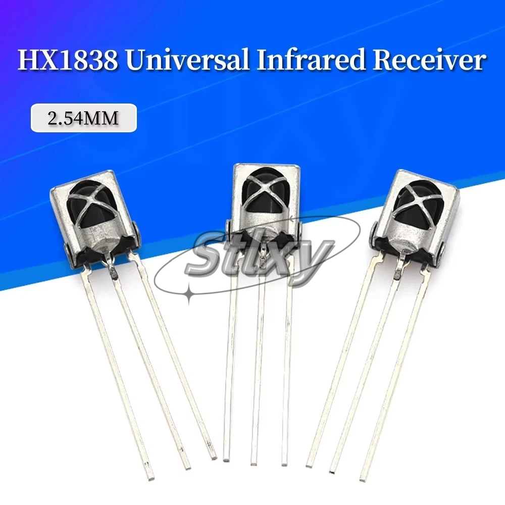 Stlxy Universal IR Infrared Receiver Sensor Module TL1838 VS1838B CHQ1838 38Khz 10/50/100PCS Bulk Pack for Arduino