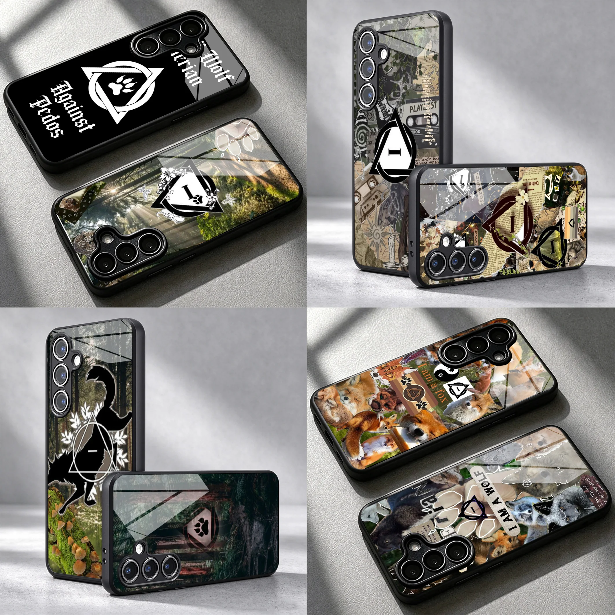Creative T-Therian Symbol Phone Case For Samsung A54 A53 A52S A34 A33 A32 A24 A23 A22 A14 A13 A04S A03S M54 M53 M52 M34 M62 A02S