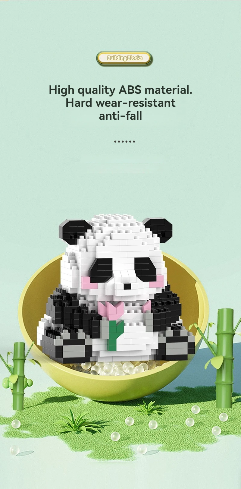 NEW 18 Styles Panda Micro Blocks Building Set Cute Panda Animal Models Kit DIY Assembly Bricks Kids Birthday Christmas Gift