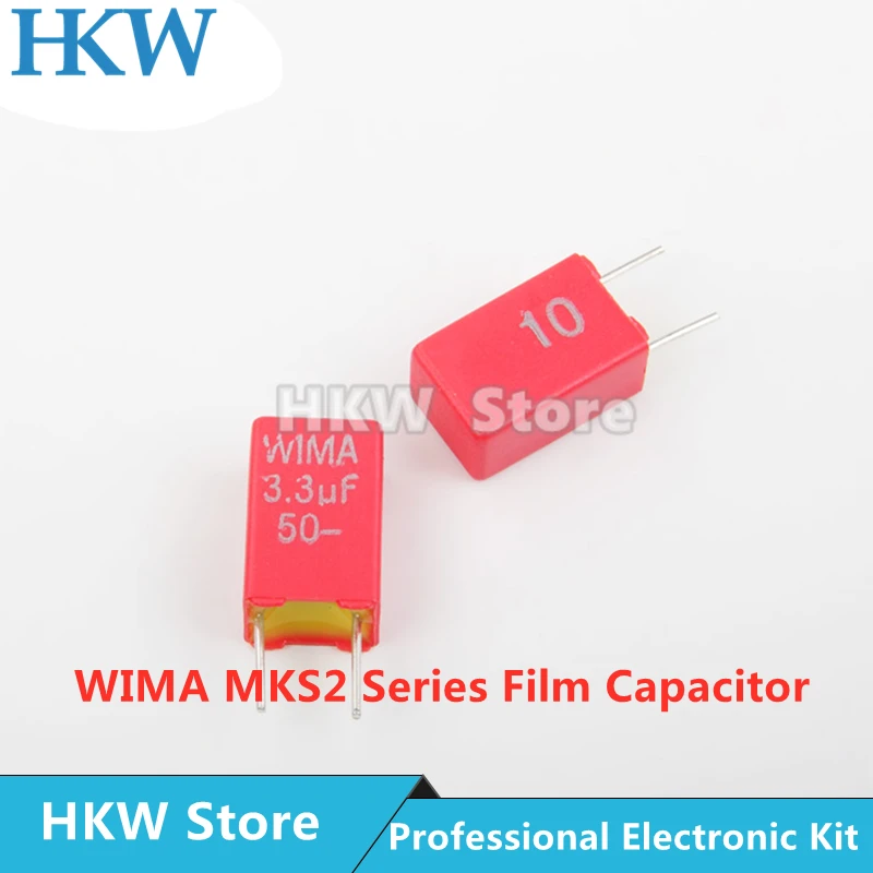 

10pcs Original WIMA 3.3UF 50V RED MKS2 5MM Film Capacitor Hi-Fi Audio Capacitors 50V 335/3300NF/3.3UF/3U3 3.3UF50V