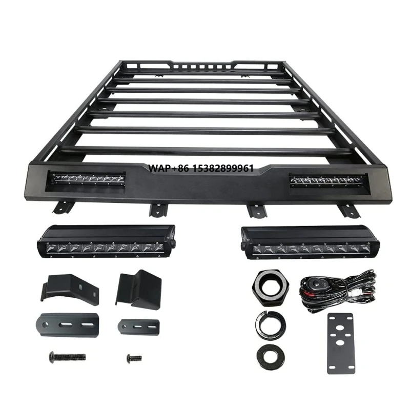 

Tellika LED Work Light Aluminum Alloy Roof Luggage Rack Fit for Suzuki Jimny JB64/74 Car Metal Carrier Box Basket