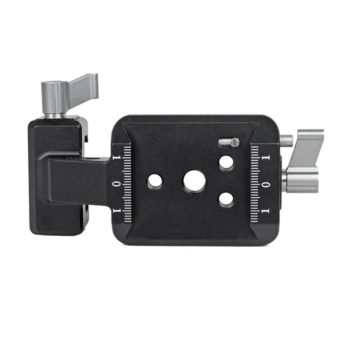 Rail Clamp Mounting Plate with Cold Shoe Vertical Shooting Camera Mount for DJI RS3 RS2 RS3 PRO Black &