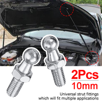 2Pcs Universal M8 Ball Stud Bolt Wheel Threaded Bolts Welding 10mm Articulated Anchor Bolt Hood Bracket Fasterners Nuts & Bolt