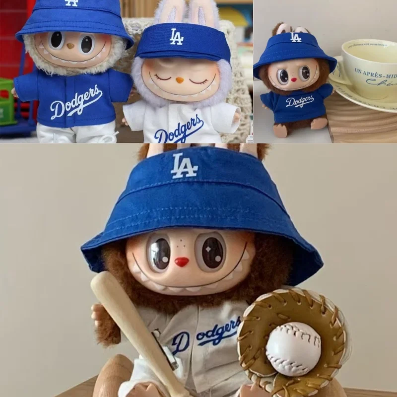 

15 17cm For Labubu Doll Clothes Clothes Sitting Party Number High Energy Baseball Suit Clothes DIY Doll Accessories Gift