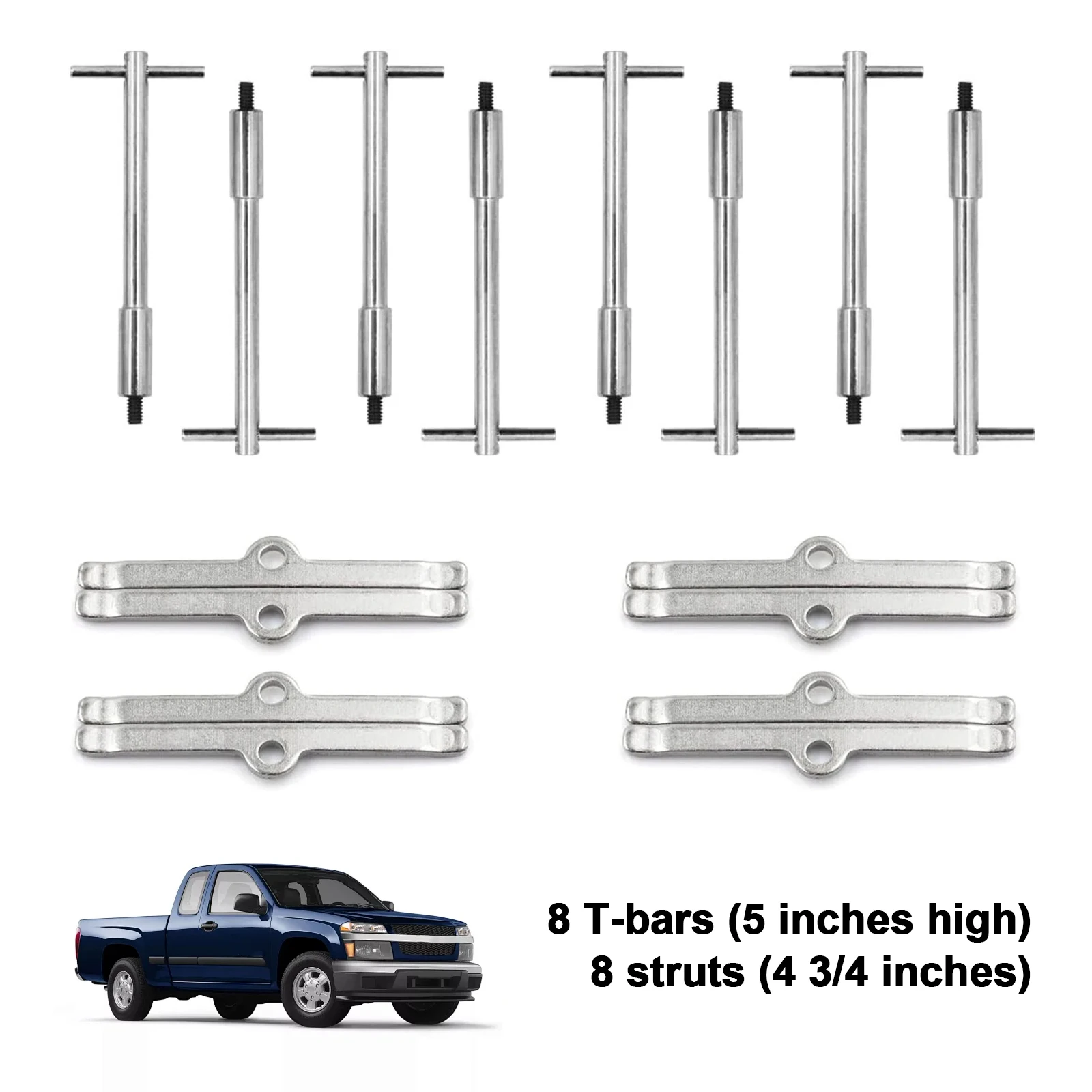 Chrome Hoge T-Bar Kleppendeksel Houd Set Kleppendeksel T-Bar Set Hoge T-Bar Kleppendeksel Houd Kit voor Chevy SBC 283 327 350