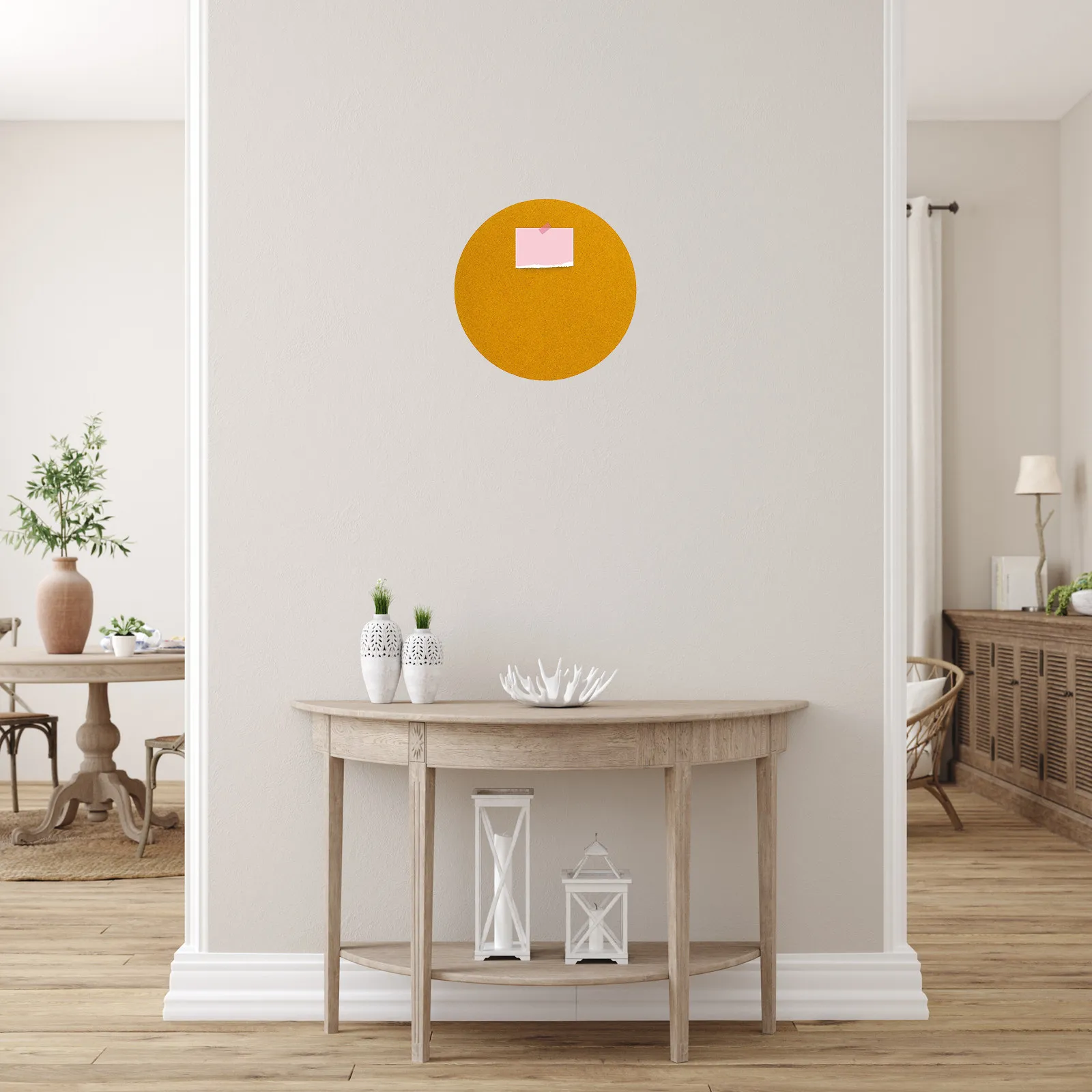 

30Cm Round Self Adhesive Cork Sheet for Bulletin Board Wall Decorative Memo Display Office Home School Photo Notice Board