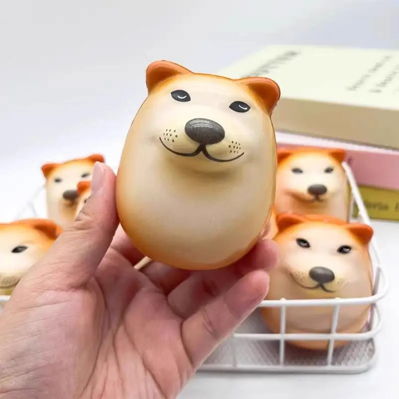 3/1 Stuks Hond Ei Knijpen Speelgoed Decompressie Knijp Simulatie Shiba Inu Speelgoed Kantoor Vent Stress Reliëf Artefact Hond Creativiteit Speelgoed