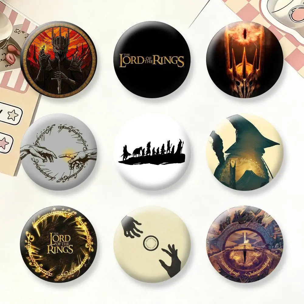 

L-Lords of the R-RingES Badges Creative Tinplate Button PinsBrooch Badge Clothes Backpack