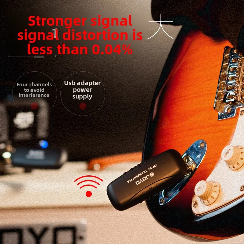 JW-02 Electric Guitar Wireless Transmitter Receiver Electric Wind Instrument Audio Transmission Transceiver
