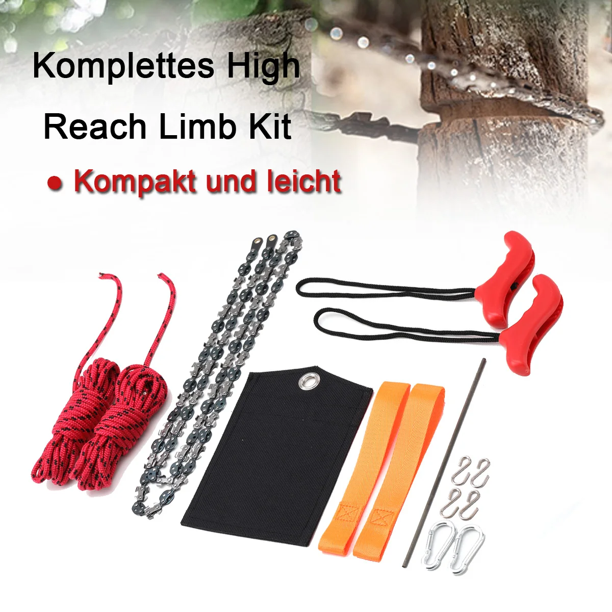 Tragbare Zugsäge 48 Zoll Handgeführte Drahtsäge Outdoor Survival Handkettensäge Multifunktions-Taschenkettensäge – Detail 5