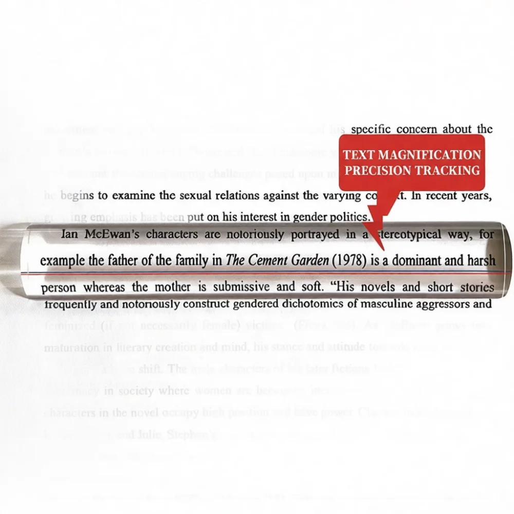 6 Inch Handheld Magnifier Bar Acrylic Ruler For Students Office Workers Reading Aid Line Guide Visual Clarity Enhancer