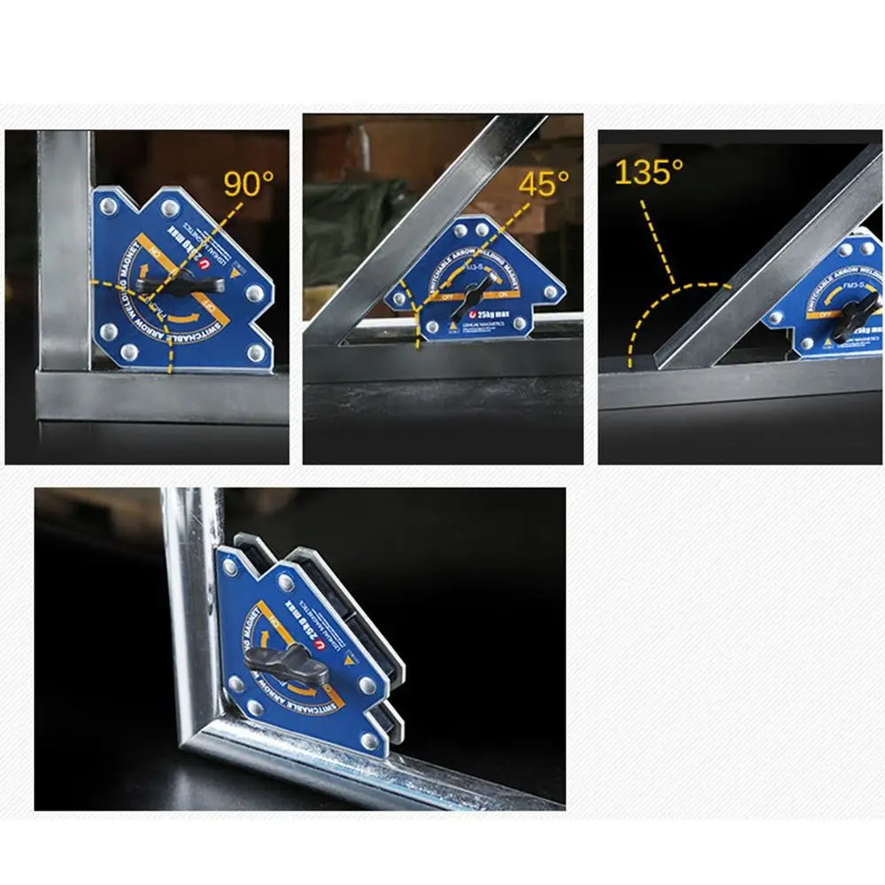 マルチアングル磁気溶接ホルダー 二重層の正確な磁石補助ロケーター スイッチ付き 切替可能