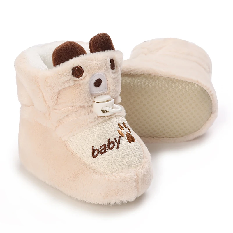 Baby Cute Cartoon Shoes Baby Girl Cotton Snow Boots Baby Girl Anti-skid And Warm Casual Children's Shoes Walking Shoes