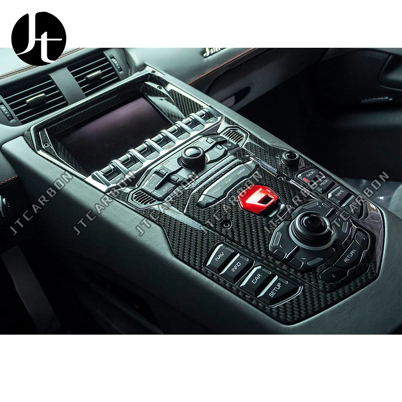 

Car Accessories Real Carbon Fiber Center Control Panel Cover Trim Decoration for Lamborghini Aventador LP700 Interior Trim