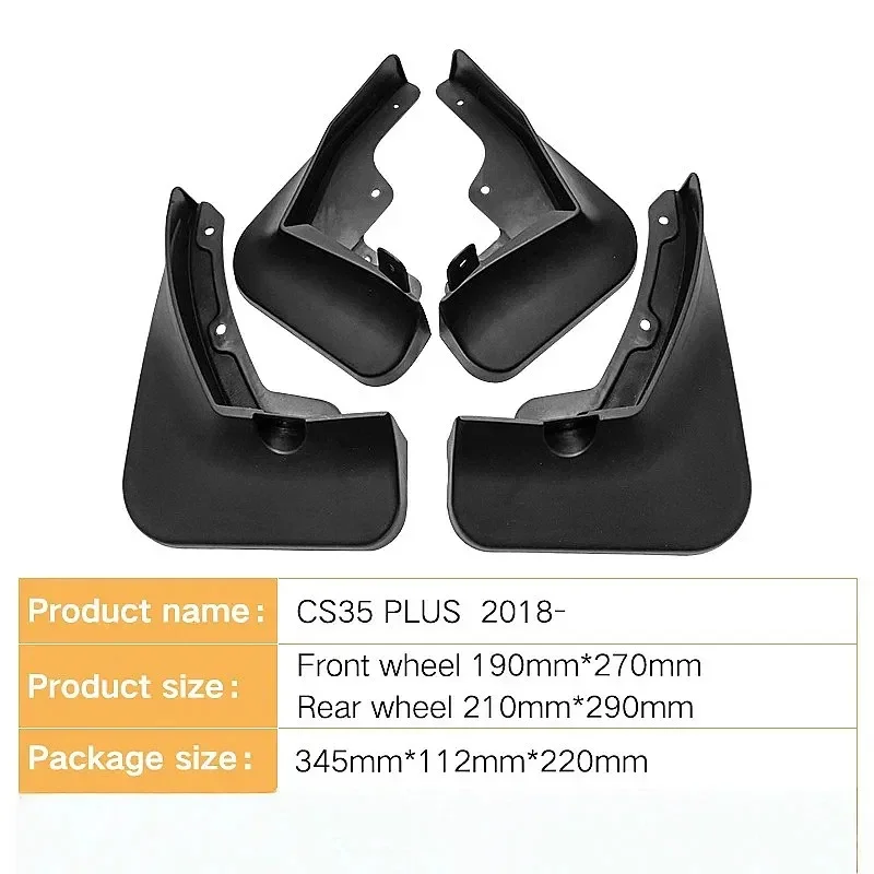 

For Changan CS35 Plus 2018-2023 Mud Flaps Splash Guards Front Rear Wheel Fender Auto 4Pcs