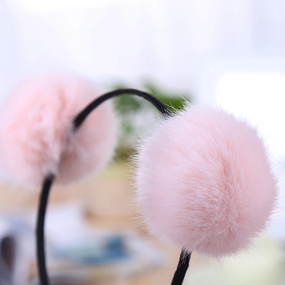 

3pcs Pom Pom Headband Colorful Artificial 15X19X5Cm Party Accessory Birthday Christmas Cosplay Costume Gift For
