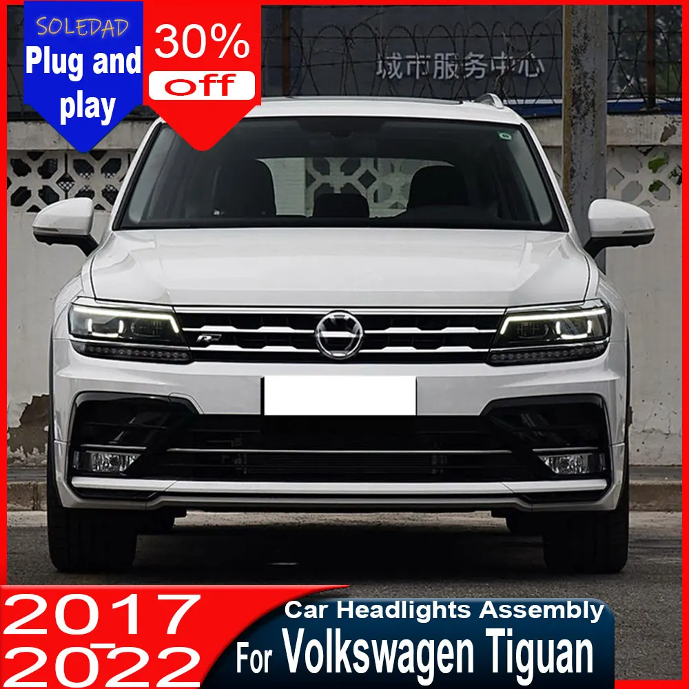 

Car Headlight For VW Tiguan 2017-2021 Upgrade Modified to New DRL Dynamic Turn Signal LED Headlight Auto Accessories